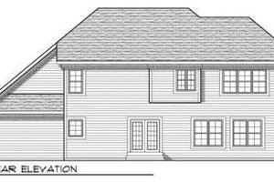 Exterior - Rear Elevation for Traditional House Plan #70-705 - 4 bed, 2.5 bath