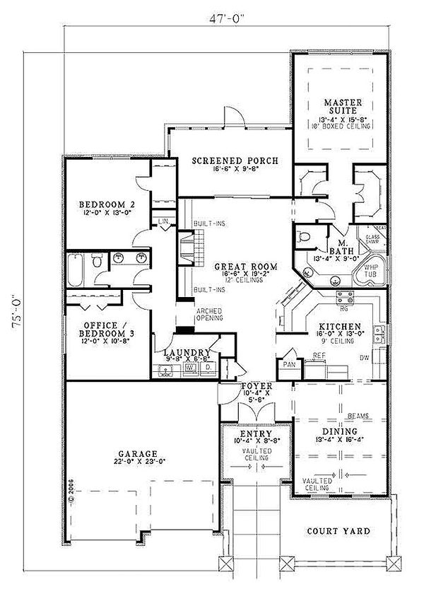 European Floor Plan - Main Floor Plan #17-110