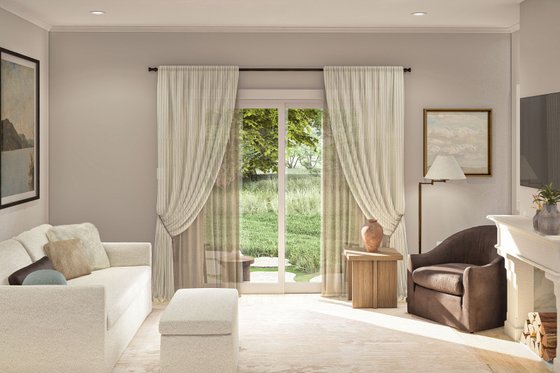 Interior - Family Room for Traditional House Plan #455-468 - 2 bed, 1 bath