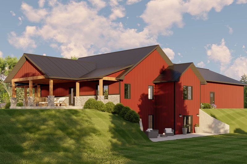 House Design - Exterior - Other Elevation for Barndominium House Plan #1064-215 - 1 bed, 1.5 bath