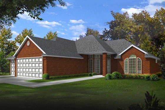 Exterior - Front Elevation for Traditional House Plan #65-294 - 3 bed, 2 bath