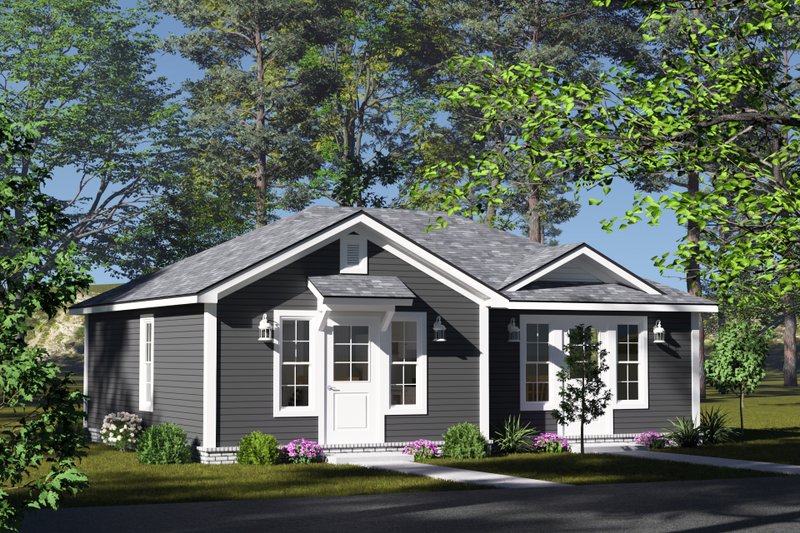 Architectural House Design - Exterior - Other Elevation 3 for Cottage House Plan #513-2405 - 2 bed, 2 bath