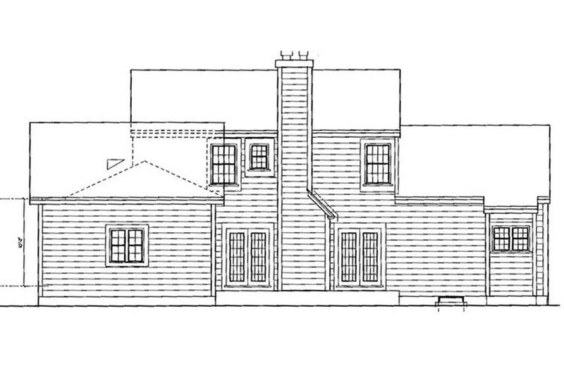 Architectural House Design - Exterior - Rear Elevation for Farmhouse House Plan #3-253 - 5 bed, 2.5 bath