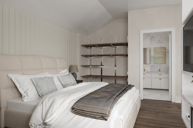 Architectural House Design - Interior - Bedroom for Farmhouse House Plan #461-87, 1 bath