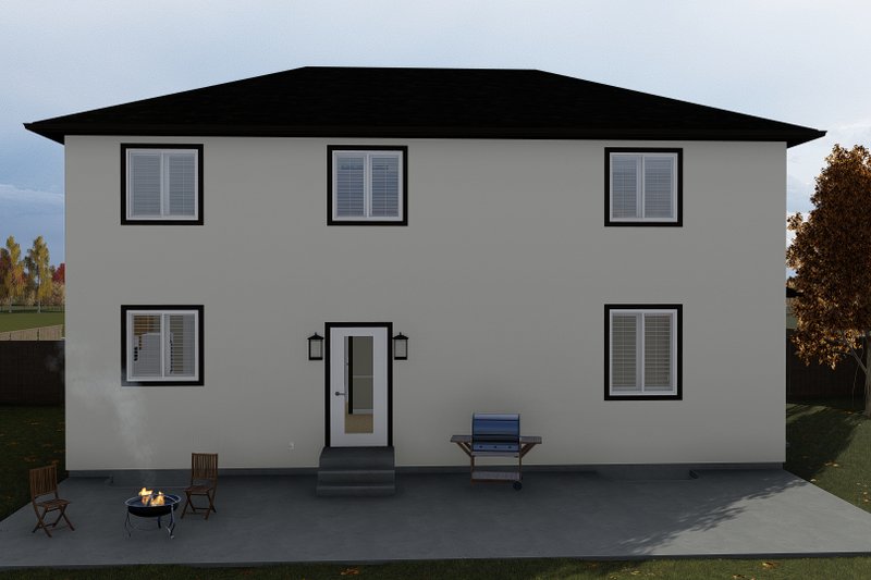 Architectural House Design - Exterior - Rear Elevation for Traditional House Plan #1060-7 - 5 bed, 3.5 bath