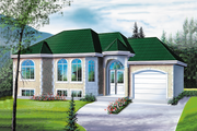 European Style House Plan - 2 Beds 1 Baths 1120 Sq/Ft Plan #25-184 