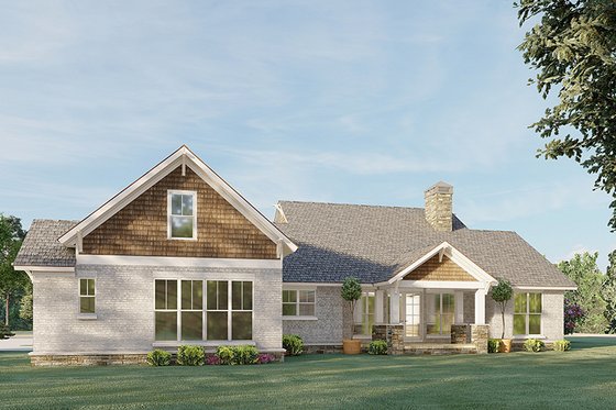 Exterior - Rear Elevation for Farmhouse House Plan #923-197 - 3 bed, 2.5 bath