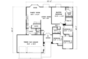 Adobe / Southwestern Style House Plan - 4 Beds 3 Baths 2075 Sq/Ft Plan #1-998 