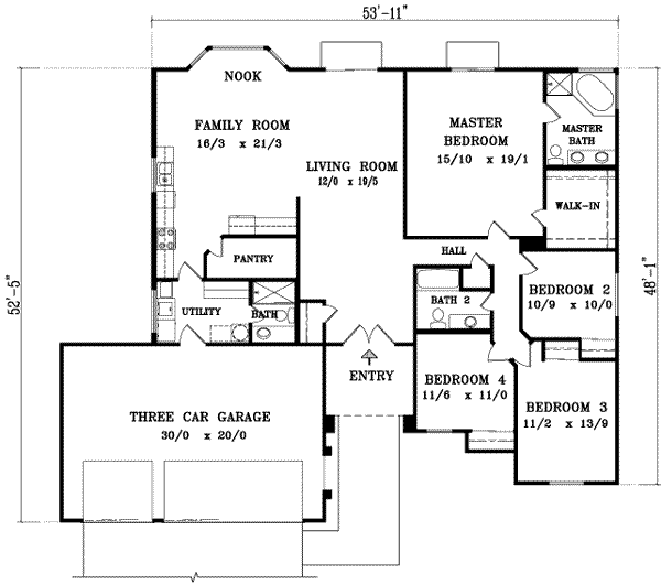 House Plan Design - Adobe / Southwestern Floor Plan - Main Floor Plan #1-998