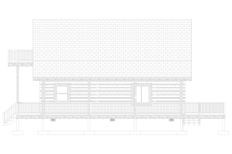 House Design - Exterior - Other Elevation for Log House Plan #1060-413 - 1 bed, 2 bath
