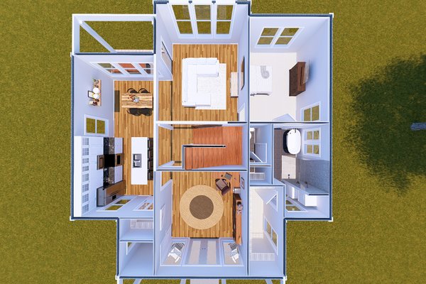 House Blueprint - Cottage Floor Plan - Main Floor Plan #513-2335