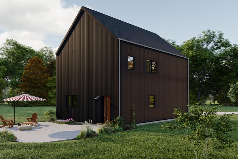 Dream House Plan - Exterior - Other Elevation 4 for Barndominium House Plan #1092-4 - 2 bed, 2.5 bath