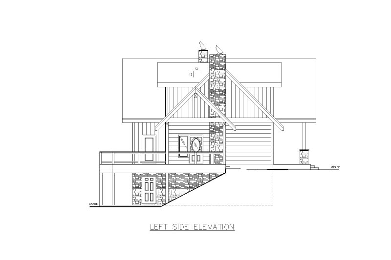 Dream House Plan - Exterior - Other Elevation for Cabin House Plan #117-934 - 4 bed, 5 bath