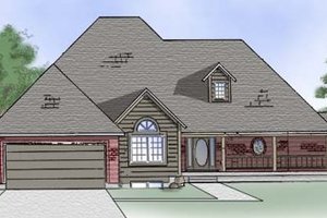 Country Exterior - Front Elevation Plan #5-118