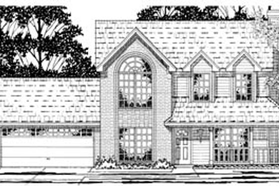 Exterior - Front Elevation for Country House Plan #42-193 - 3 bed, 2.5 bath