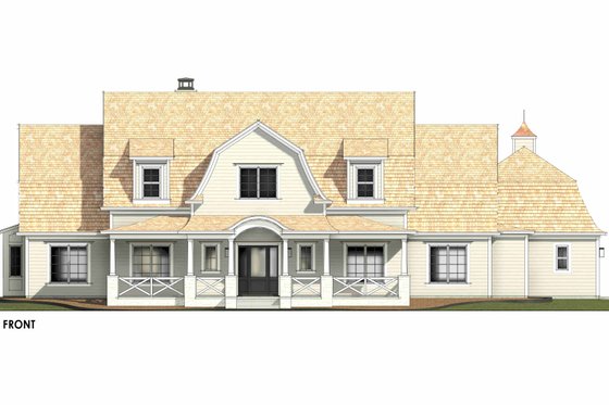Exterior - Front Elevation 5 for Colonial House Plan #1096-9 - 4 bed, 4.5 bath