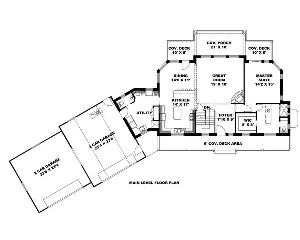 House Plan Design - Ranch Floor Plan - Main Floor Plan #117-875