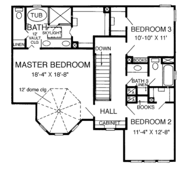 Victorian Floor Plan - Upper Floor Plan #410-200