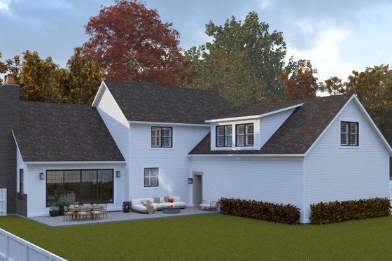 Exterior - Rear Elevation for Farmhouse House Plan #1060-410 - 3 bed, 3.5 bath