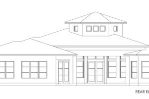 Exterior - Rear Elevation for Contemporary House Plan #1058-220 - 3 bed, 2.5 bath