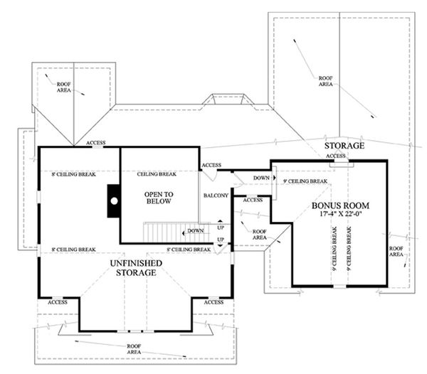 Farmhouse Floor Plan - Upper Floor Plan #137-266