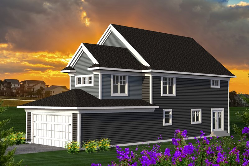 Dream House Plan - Exterior - Rear Elevation for Craftsman House Plan #70-1226 - 4 bed, 3 bath