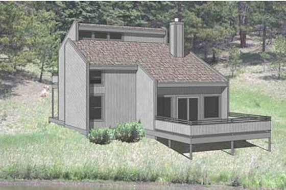 Exterior - Front Elevation for Contemporary House Plan #116-110 - 3 bed, 2 bath