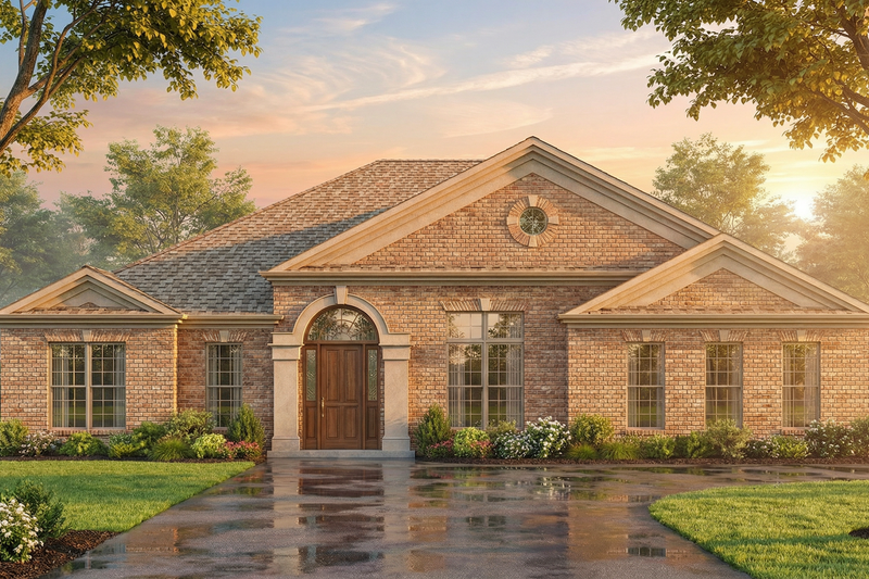 Dream House Plan - Exterior - Front Elevation 3 for Colonial House Plan #119-415 - 3 bed, 2 bath