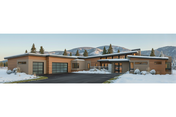 Modern Exterior - Front Elevation Plan #892-14