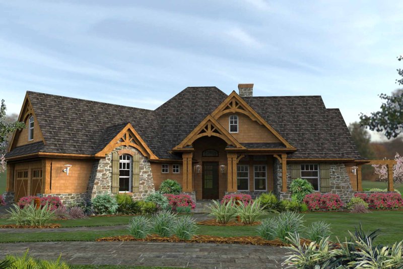 Home Plan - Craftsman house plan - Mountain Lodge Style by David Wiggins 2000 sft