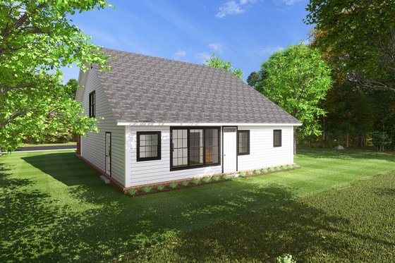 Exterior - Rear Elevation House Plan #513-2066 - 3 bed, 2.5 bath