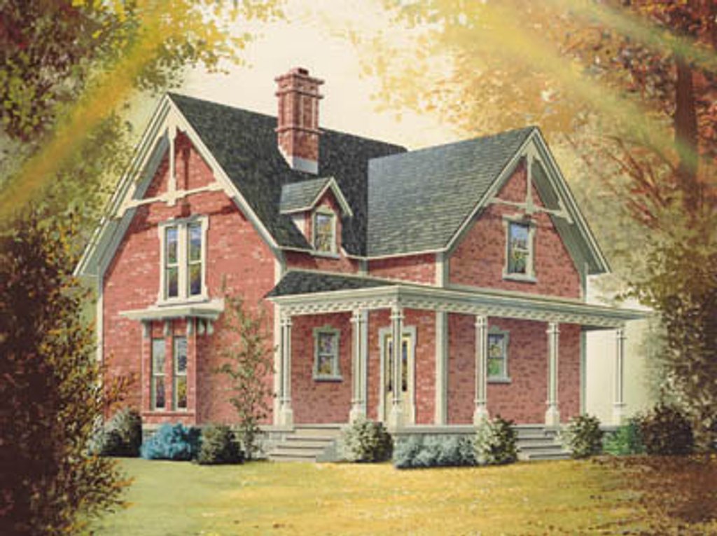 Victorian Style House Plan - 3 Beds 2 Baths 1663 Sq/Ft Plan #23-2093