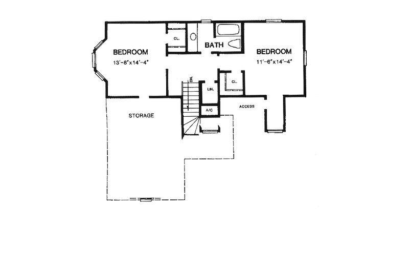 Dream House Plan - Floor Plan - Upper Floor for Country House Plan #14-215 - 3 bed, 2.5 bath