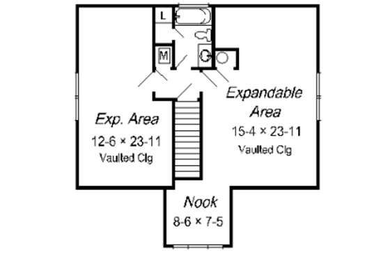 Floor Plan - Other Floor for Traditional House Plan #329-241 - 2 bed, 2.5 bath