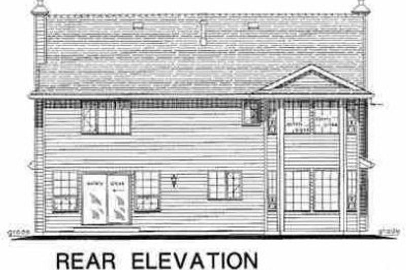 Dream House Plan - Exterior - Rear Elevation for Traditional House Plan #18-232 - 4 bed, 2.5 bath
