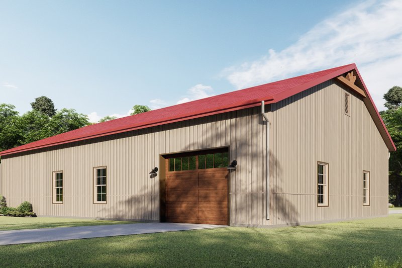 Home Plan - Exterior - Other Elevation 4 for Barndominium House Plan #1092-32 - 3 bed, 2 bath