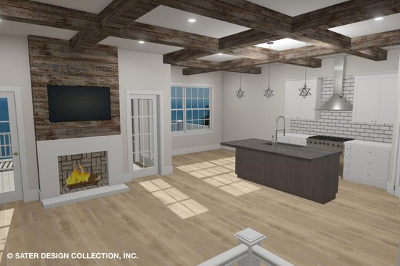 Interior - Family Room for Country House Plan #930-514 - 4 bed, 3 bath