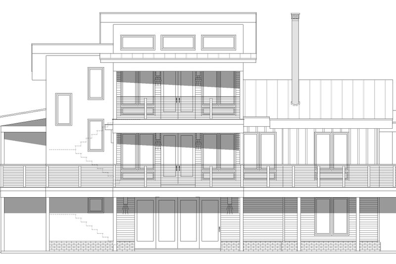 Dream House Plan - Exterior - Rear Elevation for Modern House Plan #932-550 - 3 bed, 3 bath