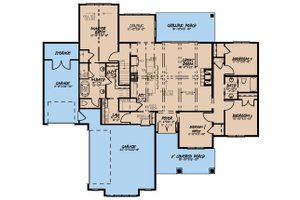 Floor Plan - Main Floor for Farmhouse House Plan #923-181 - 4 bed, 2.5 bath