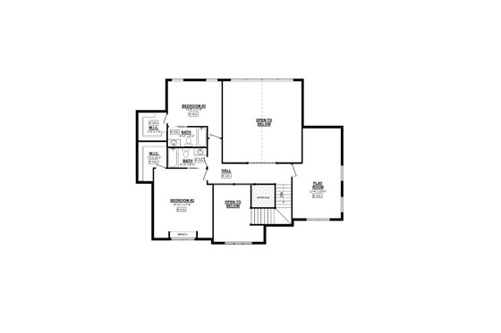 Floor Plan - Upper Floor for European House Plan #1089-11 - 4 bed, 3.5 bath