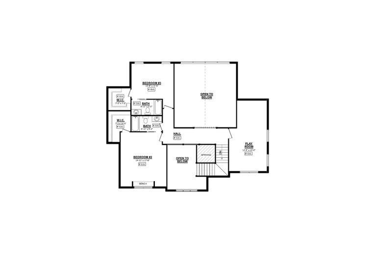 House Plan Design - Floor Plan - Upper Floor for European House Plan #1089-11 - 4 bed, 3.5 bath