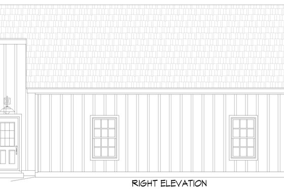 Exterior - Other Elevation 1 for Contemporary House Plan #932-1011, 0 bath