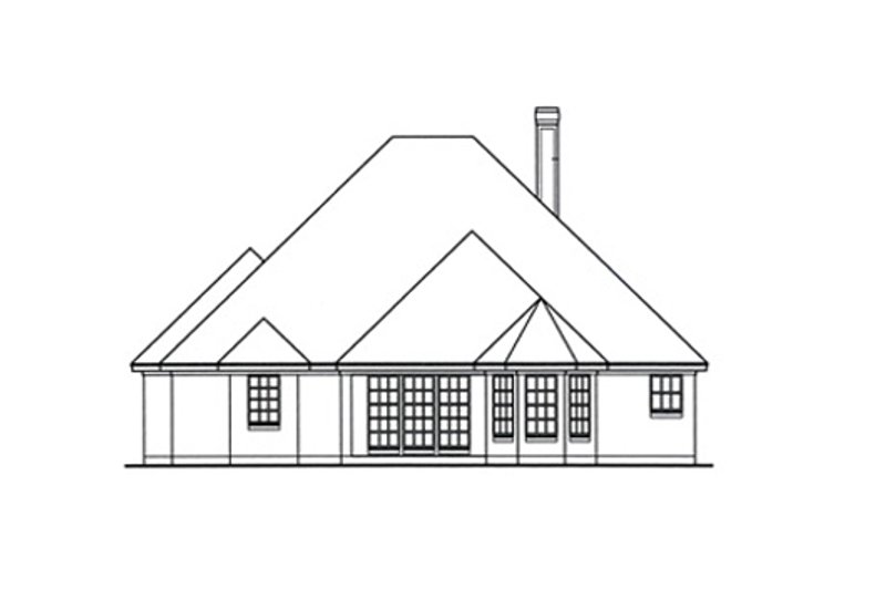 Home Plan - Exterior - Rear Elevation for Traditional House Plan #42-386 - 4 bed, 2 bath