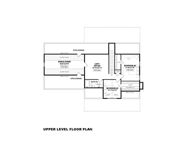 House Blueprint - Farmhouse Floor Plan - Upper Floor Plan #1117-35