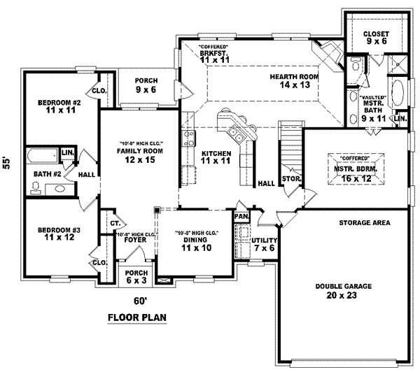 Traditional Floor Plan - Main Floor Plan #81-945