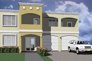 Exterior - Other Elevation 1 for Modern House Plan #495-4 - 3 bed, 2.5 bath