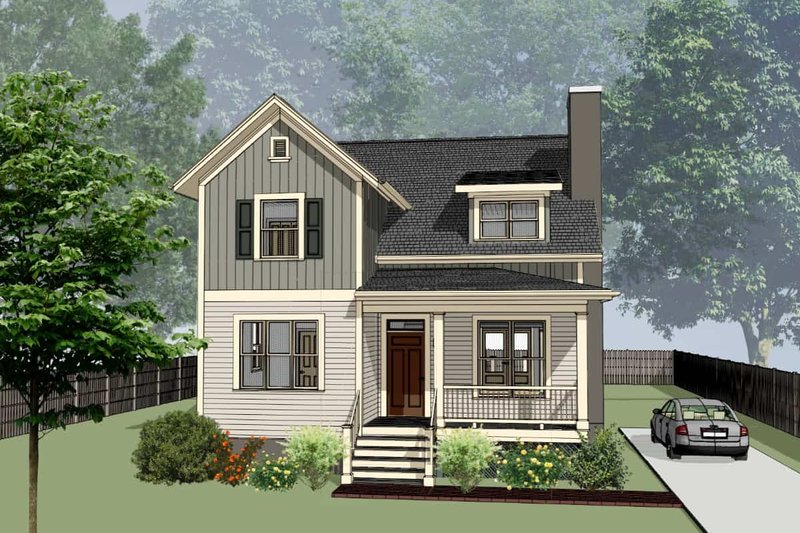 Craftsman Style House Plan - 4 Beds 2.5 Baths 1525 Sq/Ft Plan #79-299 ...