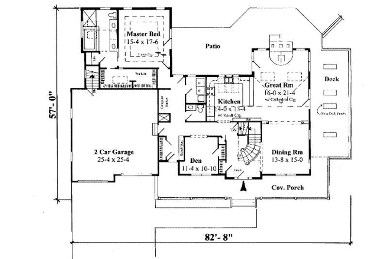 Country Style House Plan - 3 Beds 2.5 Baths 2916 Sq/Ft Plan #75-177 ...