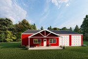 Barndominium Style House Plan - 2 Beds 2 Baths 1735 Sq/Ft Plan #1107-20 