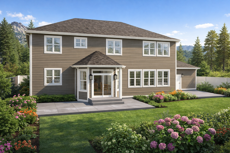 Architectural House Design - Exterior - Rear Elevation for Traditional House Plan #1060-444 - 4 bed, 3.5 bath
